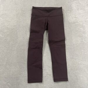 Lululemon Leggings Women's 2 Maroon Red Nulu Yoga Pocket 20" Inseam Running